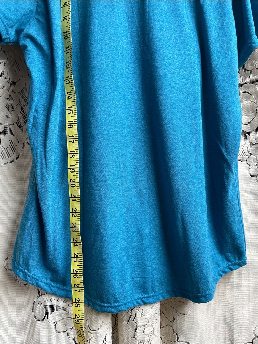 Anvil Teal Tri-Blend Crew Neck Soft T-Shirt X-Large - Picture 8 of 8